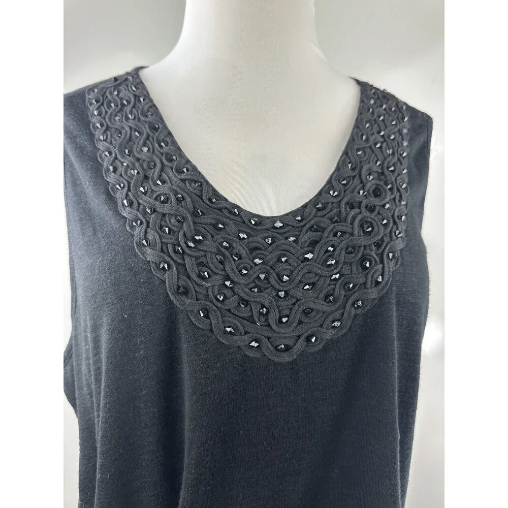 ✨2/$20 NWT Lane Bryant Sleeveless Embellished Rhinestone Top Size 22/24 HW452 - Picture 6 of 16